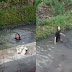 Gadis terjun parit besar kerana putus cinta